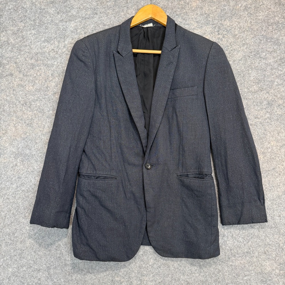 Comme des Garcons Blazer Jacket Womens Small Wool Silk Sparking Glitter Japan